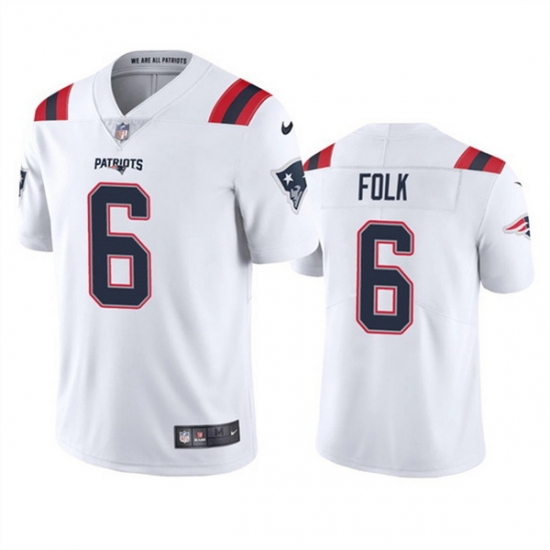 Men's New England Patriots #6 Nick Folk White Vapor Untouchable Limited Stitched Jersey Men's New England Patriots #6 Nick Folk White Vapor Untouchable Limited Stitched Jersey