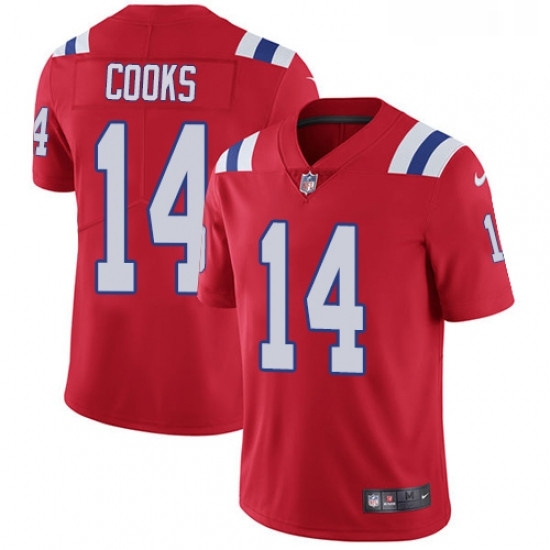 Mens Nike New England Patriots 14 Brandin Cooks Red Alternate Vapor Untouchable Limited Player NFL Jersey Mens Nike New England Patriots 14 Brandin Cooks Red Alternate Vapor Untouchable Limited Player NFL Jersey