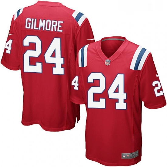 Mens Nike New England Patriots 24 Stephon Gilmore Game Red Alternate NFL Jersey Mens Nike New England Patriots 24 Stephon Gilmore Game Red Alternate NFL Jersey