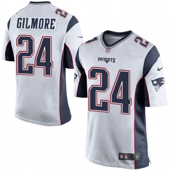 Mens Nike New England Patriots 24 Stephon Gilmore Game White NFL Jersey Mens Nike New England Patriots 24 Stephon Gilmore Game White NFL Jersey