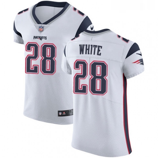 Mens Nike New England Patriots 28 James White White Vapor Untouchable Elite Player NFL Jersey Mens Nike New England Patriots 28 James White White Vapor Untouchable Elite Player NFL Jersey