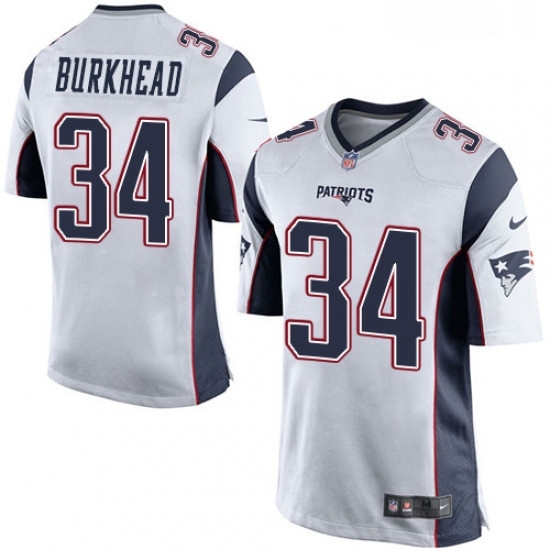Mens Nike New England Patriots 34 Rex Burkhead Game White NFL Jersey Mens Nike New England Patriots 34 Rex Burkhead Game White NFL Jersey