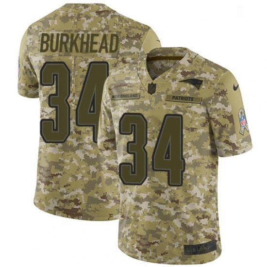 Mens Nike New England Patriots 34 Rex Burkhead Limited Camo 2018 Salute to Service NFL Jersey Mens Nike New England Patriots 34 Rex Burkhead Limited Camo 2018 Salute to Service NFL Jersey