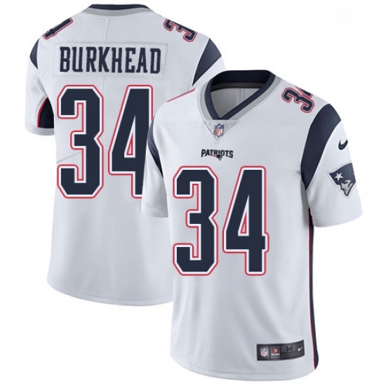 Mens Nike New England Patriots 34 Rex Burkhead White Vapor Untouchable Limited Player NFL Jersey Mens Nike New England Patriots 34 Rex Burkhead White Vapor Untouchable Limited Player NFL Jersey