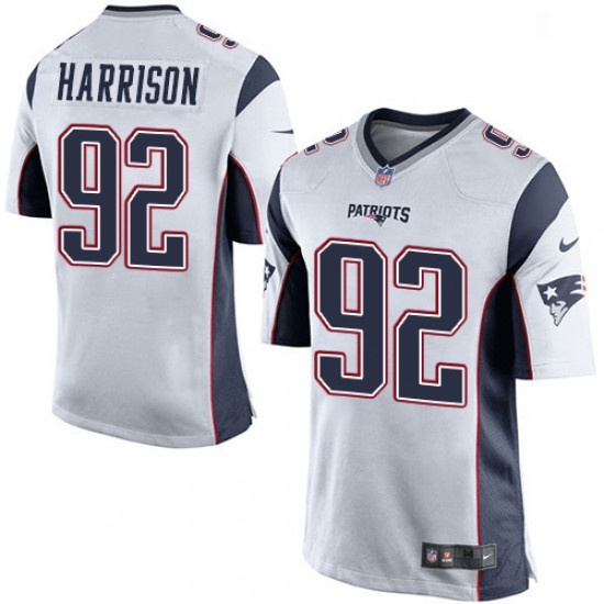 Mens Nike New England Patriots 92 James Harrison Game White NFL Jersey Mens Nike New England Patriots 92 James Harrison Game White NFL Jersey