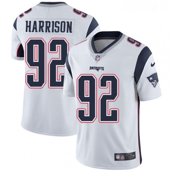 Mens Nike New England Patriots 92 James Harrison White Vapor Untouchable Limited Player NFL Jersey Mens Nike New England Patriots 92 James Harrison White Vapor Untouchable Limited Player NFL Jersey