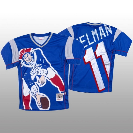 NFL New England Patriots 11 Julian Edelman Blue Men Mitchell 26 Nell Big Face Fashion Limited NFL Jersey NFL New England Patriots 11 Julian Edelman Blue Men Mitchell 26 Nell Big Face Fashion Limited NFL Jersey