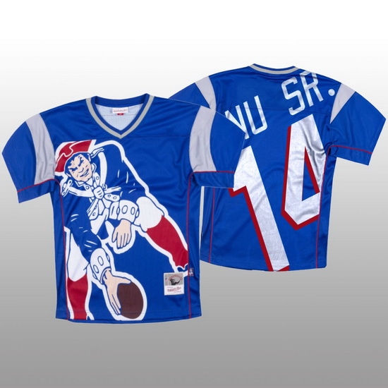 NFL New England Patriots 14 Mohamed Sanu Sr Blue Men Mitchell 26 Nell Big Face Fashion Limited NFL Jersey NFL New England Patriots 14 Mohamed Sanu Sr Blue Men Mitchell 26 Nell Big Face Fashion Limited NFL Jersey