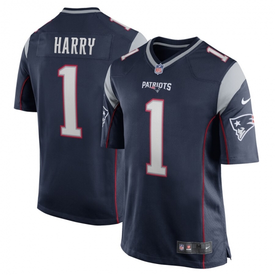 New England Patriots 1 NKeal Harry Nike Limited Navy Jersey New England Patriots 1 NKeal Harry Nike Limited Navy Jersey