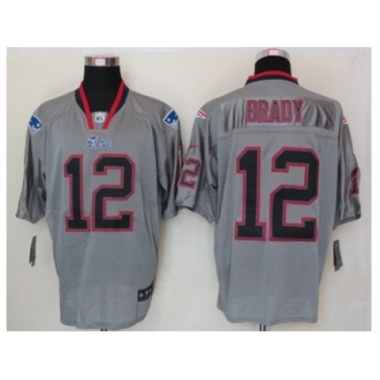 Nike New England Patriots 12 Tom Brady Grey Elite Lights Out NFL Jersey Nike New England Patriots 12 Tom Brady Grey Elite Lights Out NFL Jersey
