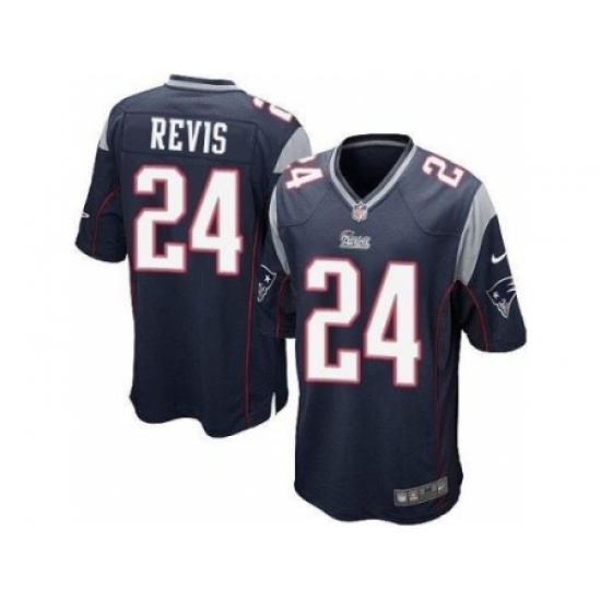 Nike New England Patriots 24 Darrelle Revis Blue Game NFL Jersey