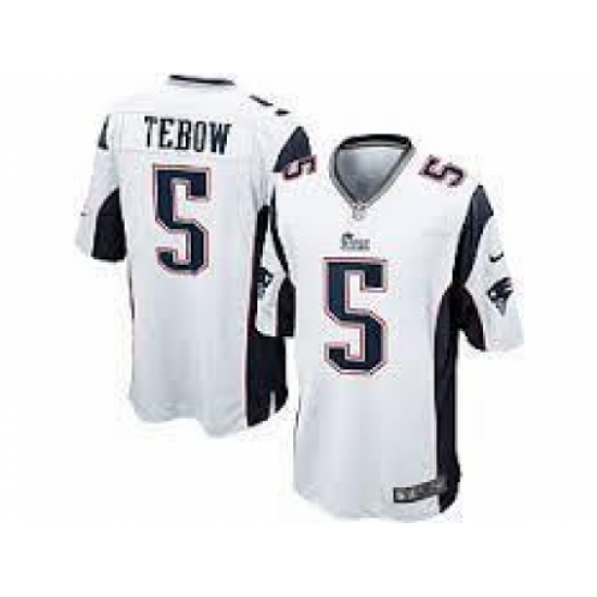 Nike New England Patriots 5 Tim Tebow white Game NFL Jersey Nike New England Patriots 5 Tim Tebow white Game NFL Jersey
