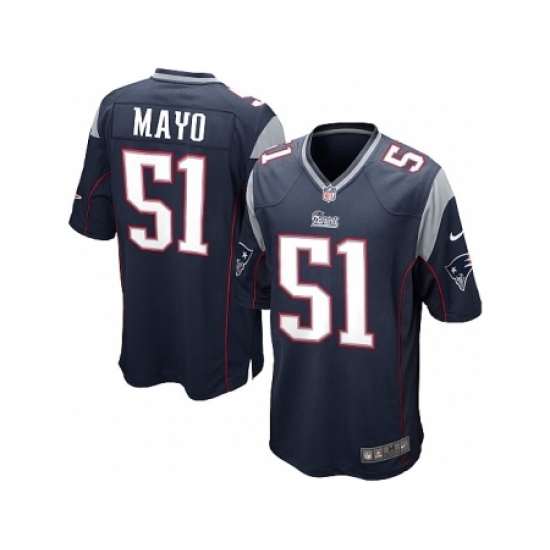 Nike New England Patriots 51 Jerod Mayo blue Game NFL Jersey Nike New England Patriots 51 Jerod Mayo blue Game NFL Jersey