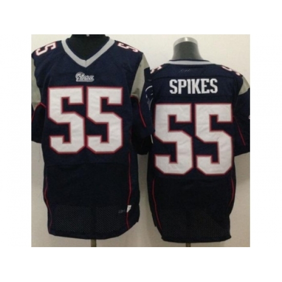 Nike New England Patriots 55 Brandon Spikes Blue Elite NFL Jersey Nike New England Patriots 55 Brandon Spikes Blue Elite NFL Jersey