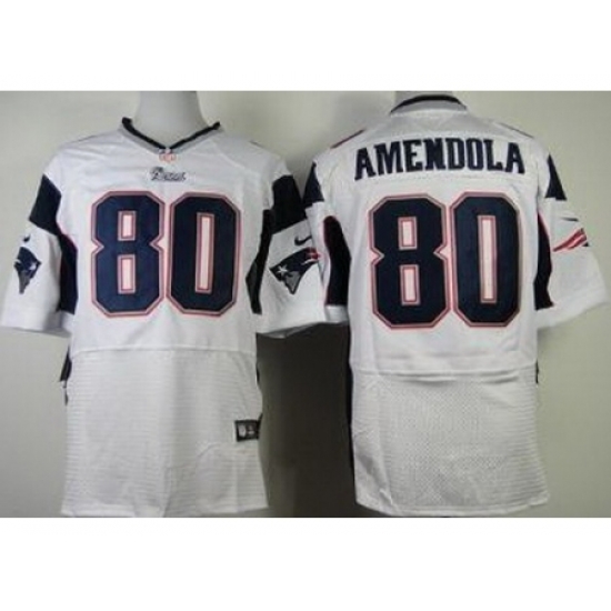 Nike New England Patriots 80 Danny Amendola White Elite NFL Jersey Nike New England Patriots 80 Danny Amendola White Elite NFL Jersey