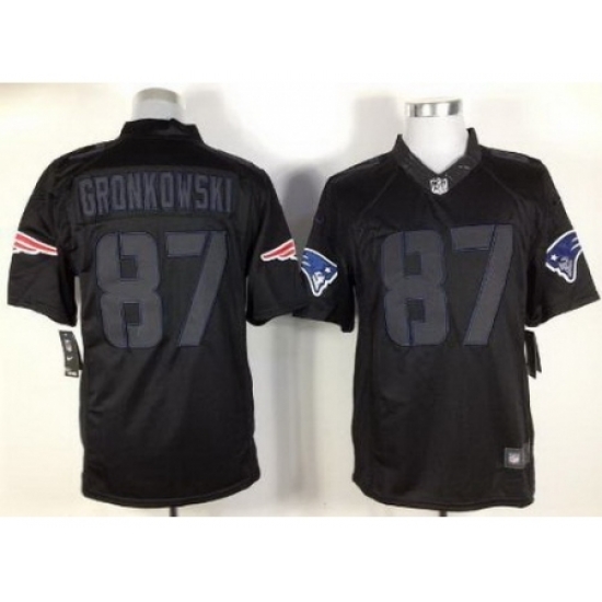 Nike New England Patriots 87 Rob Gronkowski Black LIMITED Impact NFL Jersey Nike New England Patriots 87 Rob Gronkowski Black LIMITED Impact NFL Jersey
