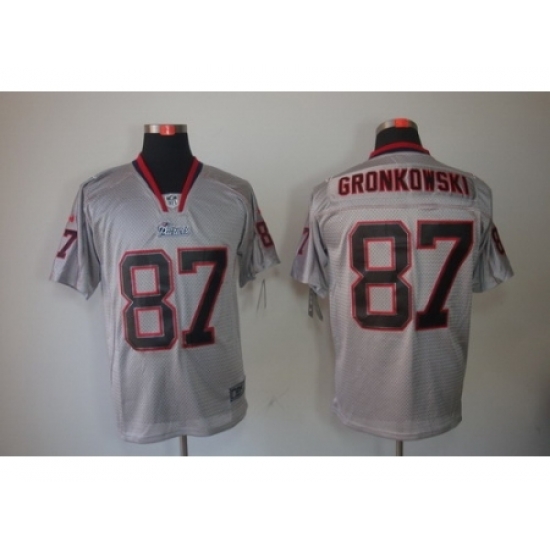 Nike New England Patriots 87 Rob Gronkowski Grey Elite Lights Out NFL Jersey Nike New England Patriots 87 Rob Gronkowski Grey Elite Lights Out NFL Jersey