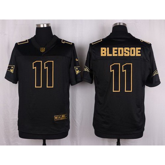 Nike Patriots #11 Drew Bledsoe Black Mens Stitched NFL Elite Pro Line Gold Collection Jersey Nike Patriots #11 Drew Bledsoe Black Mens Stitched NFL Elite Pro Line Gold Collection Jersey