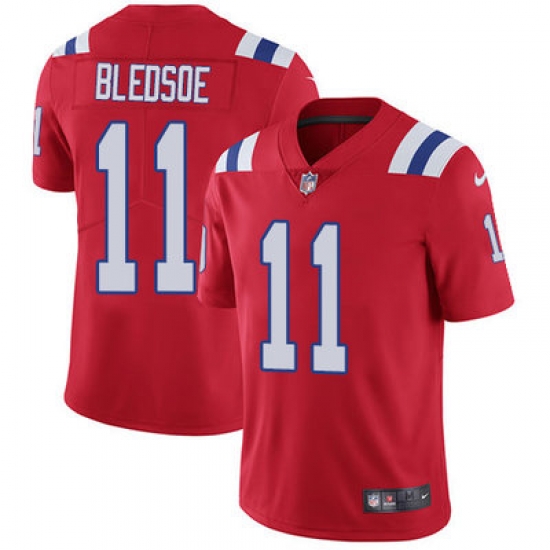 Nike Patriots #11 Drew Bledsoe Red Alternate Mens Stitched NFL Vapor Untouchable Limited Jersey Nike Patriots #11 Drew Bledsoe Red Alternate Mens Stitched NFL Vapor Untouchable Limited Jersey