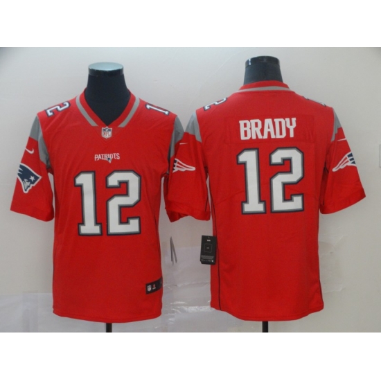 Nike Patriots 12 Tom Brady Red Inverted Legend Limited Jersey Nike Patriots 12 Tom Brady Red Inverted Legend Limited Jersey