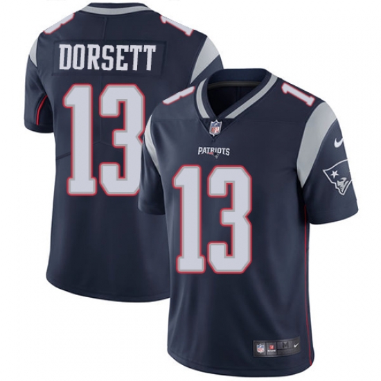 Nike Patriots #13 Phillip Dorsett Navy Blue Team Color Mens Stitched NFL Vapor Untouchable Limited Jersey Nike Patriots #13 Phillip Dorsett Navy Blue Team Color Mens Stitched NFL Vapor Untouchable Limited Jersey