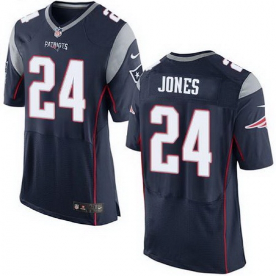 Nike Patriots #24 Cyrus Jones Navy Blue Team Color Mens Stitched NFL New Elite Jersey Nike Patriots #24 Cyrus Jones Navy Blue Team Color Mens Stitched NFL New Elite Jersey