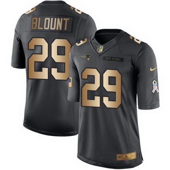 Nike Patriots #29 LeGarrette Blount Black Mens Stitched NFL Limited Gold Salute To Service Jersey Nike Patriots #29 LeGarrette Blount Black Mens Stitched NFL Limited Gold Salute To Service Jersey
