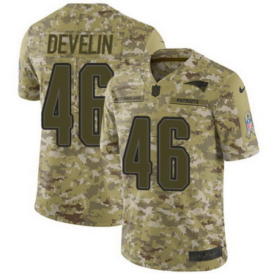 Nike Patriots #46 James Develin Camo Mens Stitched NFL Limited 2018 Salute To Service Jersey Nike Patriots #46 James Develin Camo Mens Stitched NFL Limited 2018 Salute To Service Jersey