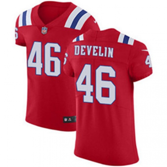 Nike Patriots #46 James Develin Red Alternate Mens Stitched NFL Vapor Untouchable Elite Jersey Nike Patriots #46 James Develin Red Alternate Mens Stitched NFL Vapor Untouchable Elite Jersey