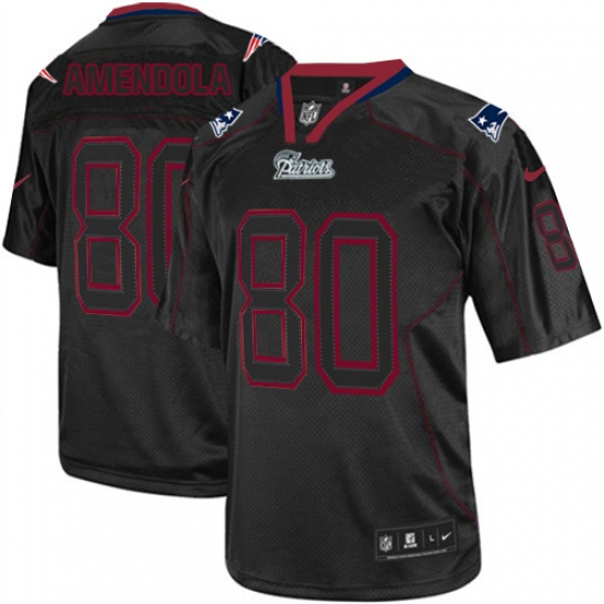 Nike Patriots #80 Danny Amendola Lights Out Black Mens Stitched NFL Elite Jersey Nike Patriots #80 Danny Amendola Lights Out Black Mens Stitched NFL Elite Jersey