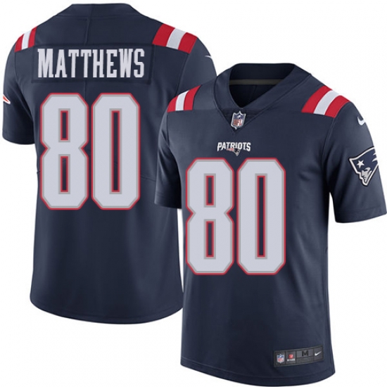 Nike Patriots #80 Jordan Matthews Navy Blue Mens Stitched NFL Limited Rush Jersey Nike Patriots #80 Jordan Matthews Navy Blue Mens Stitched NFL Limited Rush Jersey