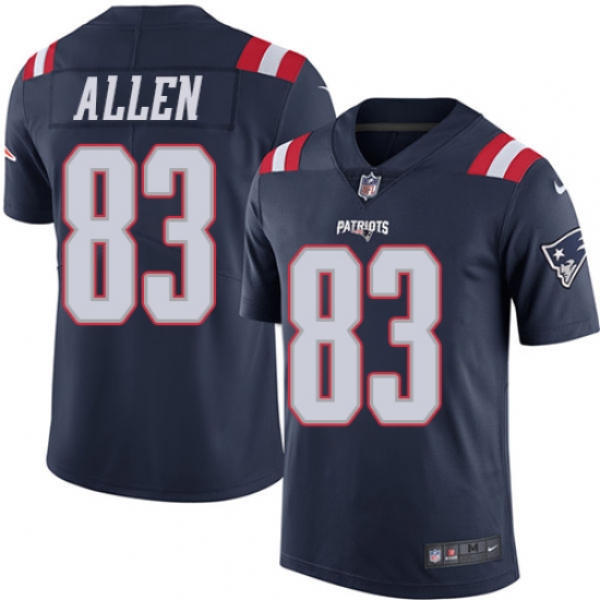 Nike Patriots #83 Dwayne Allen Navy Blue Mens Stitched NFL Limited Rush Jersey Nike Patriots #83 Dwayne Allen Navy Blue Mens Stitched NFL Limited Rush Jersey