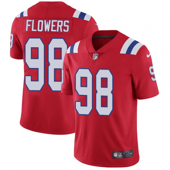 Nike Patriots #98 Trey Flowers Red Alternate Mens Stitched NFL Vapor Untouchable Limited Jersey Nike Patriots #98 Trey Flowers Red Alternate Mens Stitched NFL Vapor Untouchable Limited Jersey