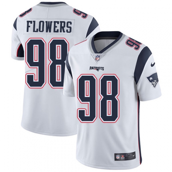 Nike Patriots #98 Trey Flowers White Mens Stitched NFL Vapor Untouchable Limited Jersey Nike Patriots #98 Trey Flowers White Mens Stitched NFL Vapor Untouchable Limited Jersey