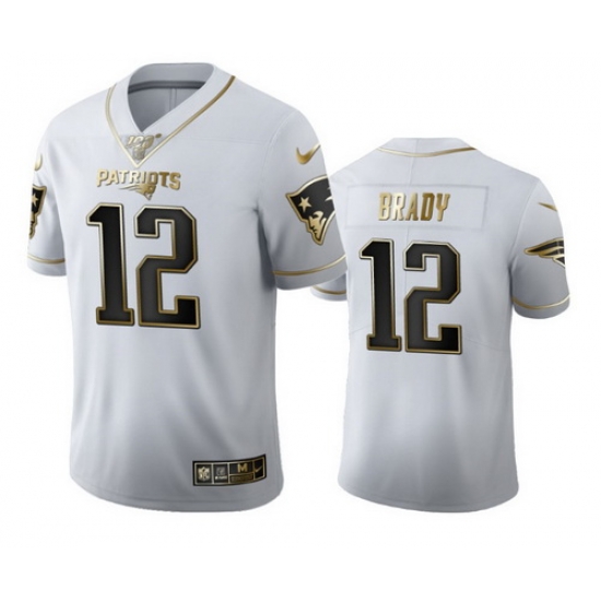 Patriots 12 Tom Brady White 100th Season Vapor Untouchable Limited Jersey Patriots 12 Tom Brady White 100th Season Vapor Untouchable Limited Jersey