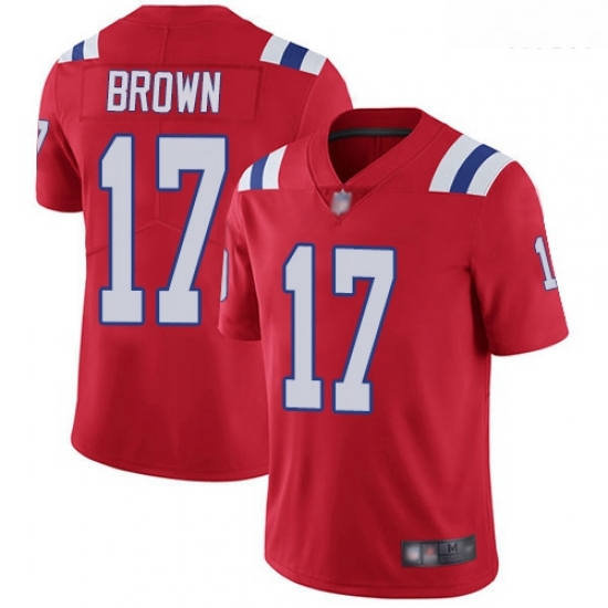 Patriots 17 Antonio Brown Red Alternate Men Stitched Football Vapor Untouchable Limited Jersey Patriots 17 Antonio Brown Red Alternate Men Stitched Football Vapor Untouchable Limited Jersey