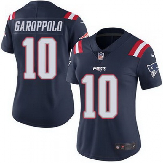 Nike Patriots #10 Jimmy Garoppolo Navy Blue Womens Stitched NFL Limited Rush Jersey Nike Patriots #10 Jimmy Garoppolo Navy Blue Womens Stitched NFL Limited Rush Jersey