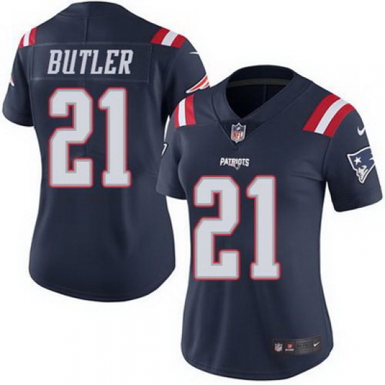Nike Patriots #21 Malcolm Butler Navy Blue Womens Stitched NFL Limited Rush Jersey Nike Patriots #21 Malcolm Butler Navy Blue Womens Stitched NFL Limited Rush Jersey
