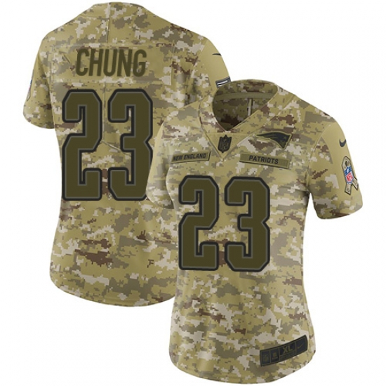 Nike Patriots #23 Patrick Chung Camo Women Stitched NFL Limited 2018 Salute to Service Jersey Nike Patriots #23 Patrick Chung Camo Women Stitched NFL Limited 2018 Salute to Service Jersey