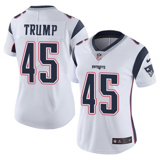 Nike Patriots #45 Donald Trump White Womens Stitched NFL Vapor Untouchable Limited Jersey Nike Patriots #45 Donald Trump White Womens Stitched NFL Vapor Untouchable Limited Jersey