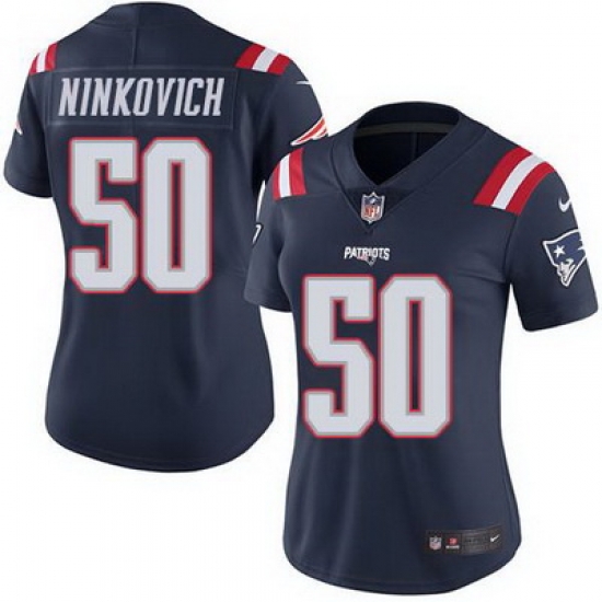 Nike Patriots #50 Rob Ninkovich Navy Blue Womens Stitched NFL Limited Rush Jersey Nike Patriots #50 Rob Ninkovich Navy Blue Womens Stitched NFL Limited Rush Jersey