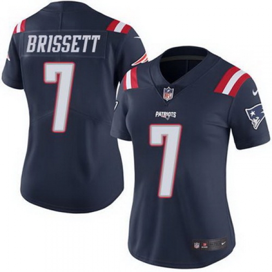 Nike Patriots #7 Jacoby Brissett Navy Blue Womens Stitched NFL Limited Rush Jersey Nike Patriots #7 Jacoby Brissett Navy Blue Womens Stitched NFL Limited Rush Jersey