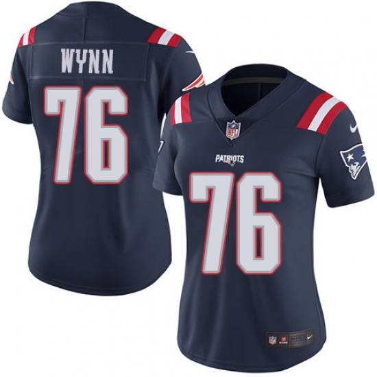 Nike Patriots #76 Isaiah Wynn Navy Blue Womens Stitched NFL Limited Rush Jersey Nike Patriots #76 Isaiah Wynn Navy Blue Womens Stitched NFL Limited Rush Jersey