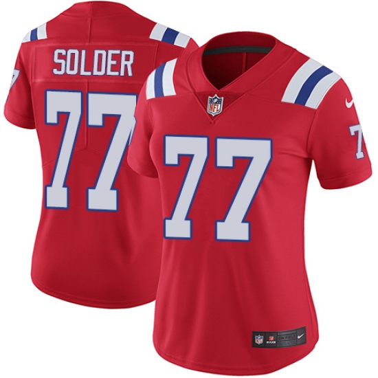 Nike Patriots #77 Nate Solder Red Alternate Womens Stitched NFL Vapor Untouchable Limited Jersey Nike Patriots #77 Nate Solder Red Alternate Womens Stitched NFL Vapor Untouchable Limited Jersey