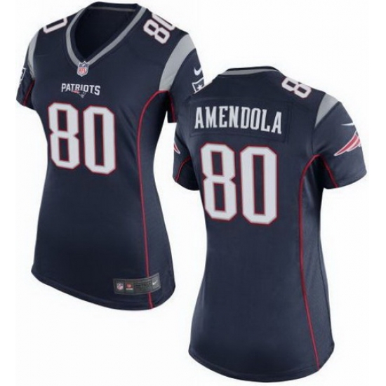 Nike Patriots #80 Danny Amendola Navy Blue Team Color Womens Stitched NFL New Elite Jersey Nike Patriots #80 Danny Amendola Navy Blue Team Color Womens Stitched NFL New Elite Jersey