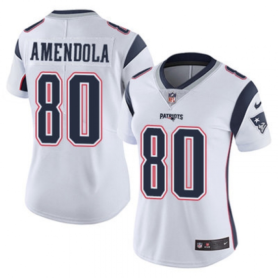 Nike Patriots #80 Danny Amendola White Womens Stitched NFL Vapor Untouchable Limited Jersey Nike Patriots #80 Danny Amendola White Womens Stitched NFL Vapor Untouchable Limited Jersey