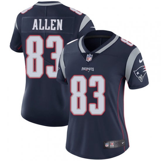 Nike Patriots #83 Dwayne Allen Navy Blue Team Color Womens Stitched NFL Vapor Untouchable Limited Jersey Nike Patriots #83 Dwayne Allen Navy Blue Team Color Womens Stitched NFL Vapor Untouchable Limited Jersey