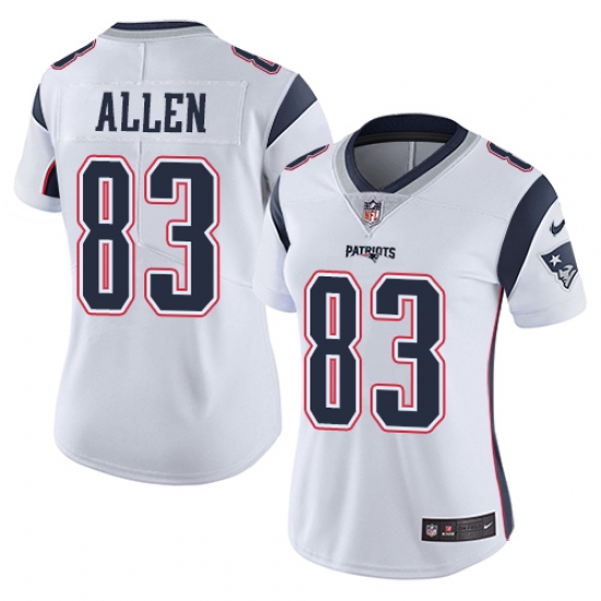 Nike Patriots #83 Dwayne Allen White Womens Stitched NFL Vapor Untouchable Limited Jersey Nike Patriots #83 Dwayne Allen White Womens Stitched NFL Vapor Untouchable Limited Jersey