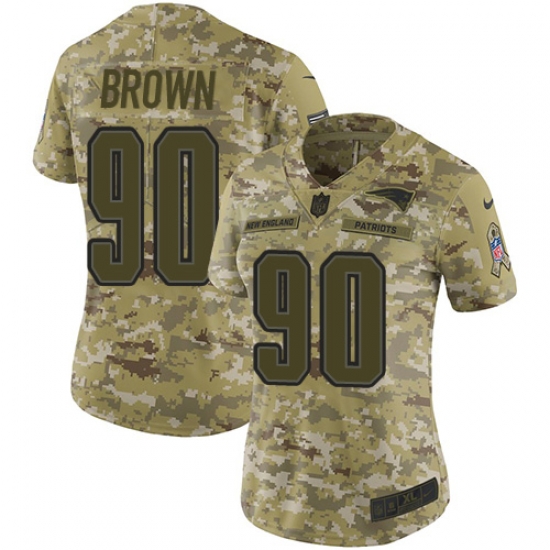 Nike Patriots #90 Malcom Brown Camo Women Stitched NFL Limited 2018 Salute to Service Jersey Nike Patriots #90 Malcom Brown Camo Women Stitched NFL Limited 2018 Salute to Service Jersey