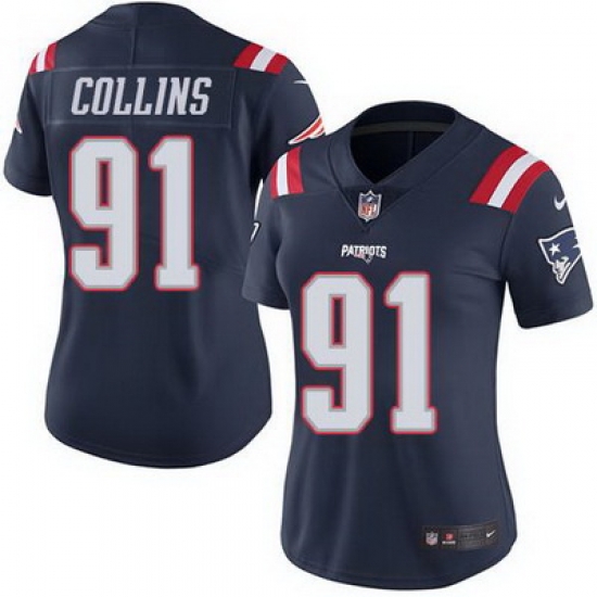 Nike Patriots #91 Jamie Collins Navy Blue Womens Stitched NFL Limited Rush Jersey Nike Patriots #91 Jamie Collins Navy Blue Womens Stitched NFL Limited Rush Jersey